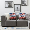 thumbnail image 3 of JRXY 4th of July Pillow Covers Set of 2 American Flag Stars Blue Red White Stripes Patriotic Pillow Covers Gnomes Truck Flower Mason Jar Couch Pillows for Home Sofa Living Room Outdoor Car White, 3 of 6
