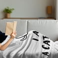 thumbnail image 3 of Unicorn Cat Soft Flannel Fleece Throw Blanket, Humorous Words I am a Caticorn with Hand Drawn Fictional with Horn, Cozy Plush for Indoor and Outdoor Use, 70" x 90", Black White, by Ambesonne, 3 of 5