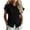 02# Black, variant on Cotton Tops for Women Ihhxva Breathable Ruffle Sleeve Blouse with Button Detail Summer Button-Up Top S-2XL