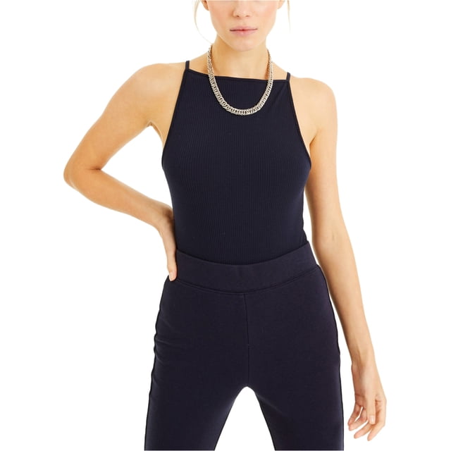 I.N.C Womens Spaghetti-Strap Bodysuit Jumpsuit Pajama, Blue, Small