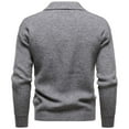 thumbnail image 3 of Betivan Mens Knit Polo Sweater Long Sleeve Textured Casual Collared V Neck Sweater Ribbed Lightweight Knitted Polos, 3 of 4