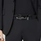 thumbnail image 3 of Cinturón de piel con trinquete Barry.Wang para hombre, 3,5 cm, negro, ajustable, 3 of 8