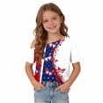 thumbnail image 6 of ITSAME Girls Independence Day One Shoulder T-Shirts 4th of July Tops Kids Patriotic Graphic Tees Multicolor Size 7, 6 of 9