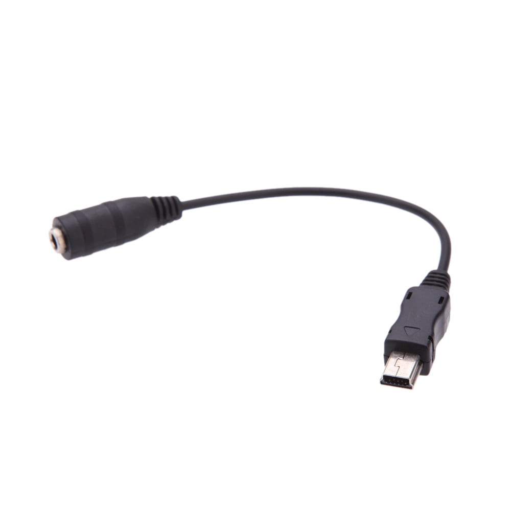 Black Color Mini USB to 3.5mm Microphone Adapter Transfer Cable Wire for Gopro H 