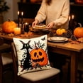thumbnail image 4 of Halloween Pillow Covers Ghost Pumpkin Digital Print Spooky Throw Pillow Cases Decorative Cushion Covers Soft Home Decor for Sofa by OVFUIZ, 4 of 7