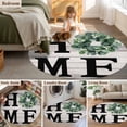thumbnail image 6 of Eucalyptus Leaves Large Area Rugs for Bedroom Living Room, Soft Non Slip Carpet Bedside Rug, Rustic Botanical Plants Text Wood Grain Round Floor Cover Kitchen Accent Rug 3.3' for Dining Room/Office, 6 of 9