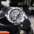 thumbnail image 2 of Sanda Top Brand Dual Display Wrist Watch Men Watches Sports Watch For Men Clock Military Wristwatch Outdoor 5atm Waterproof Hour - Quartz Wristwatches, 2 of 6