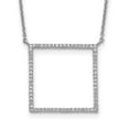 thumbnail image 4 of Sterling Silver Square Cubic Zirconia Necklace, 4 of 5