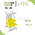 thumbnail image 4 of Little Partners Learn 'N Fold Learning Tower Foldable Toddler Platform Baby Kitchen Stool, Children's Folding Kitchen Helper Adjustable Ladder for Kids Ages 2 to 6 (Soft White), 4 of 5