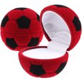 thumbnail image 1 of 2 uds caja de anillo caja de regalo de anillo de propuesta caja de regalo pequeña de joyería con forma de fútbol para pendientes de anillo FRCOLOR Hogar14830435, 1 of 7