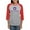 Heather/Red, variant on CafePress - Delta Tau Delta Purple Stacked Signature Long Sleeve T Shirt - Womens Baseball Tee