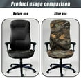 thumbnail image 4 of Xixirimido Retro Forest Camo Print Office Chair Covers, Stretch Computer Chair Cover, Universal Boss Chair Covers Rotating Chair High Back Chair Slipcover for Home Office, Large, 4 of 6