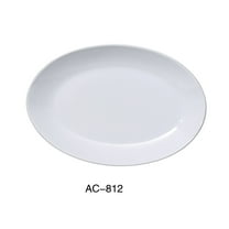 Yanco AC-812 Abco 12" X 8 1/2" DEEP COUPE PLATTER 20 OZ , Porcelain, Super White, Pack of 12