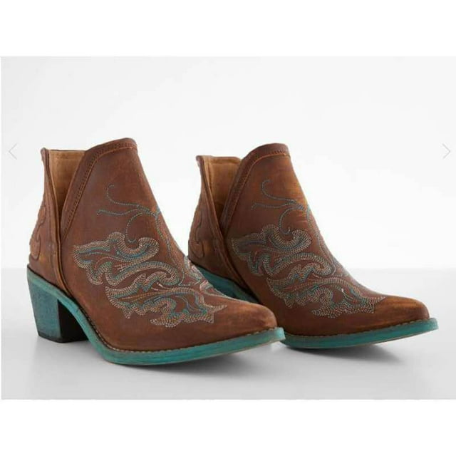 Tacones altos bordados de invierno para mujer con punta alta y tacón bajo Wmkox8yii hfjk795