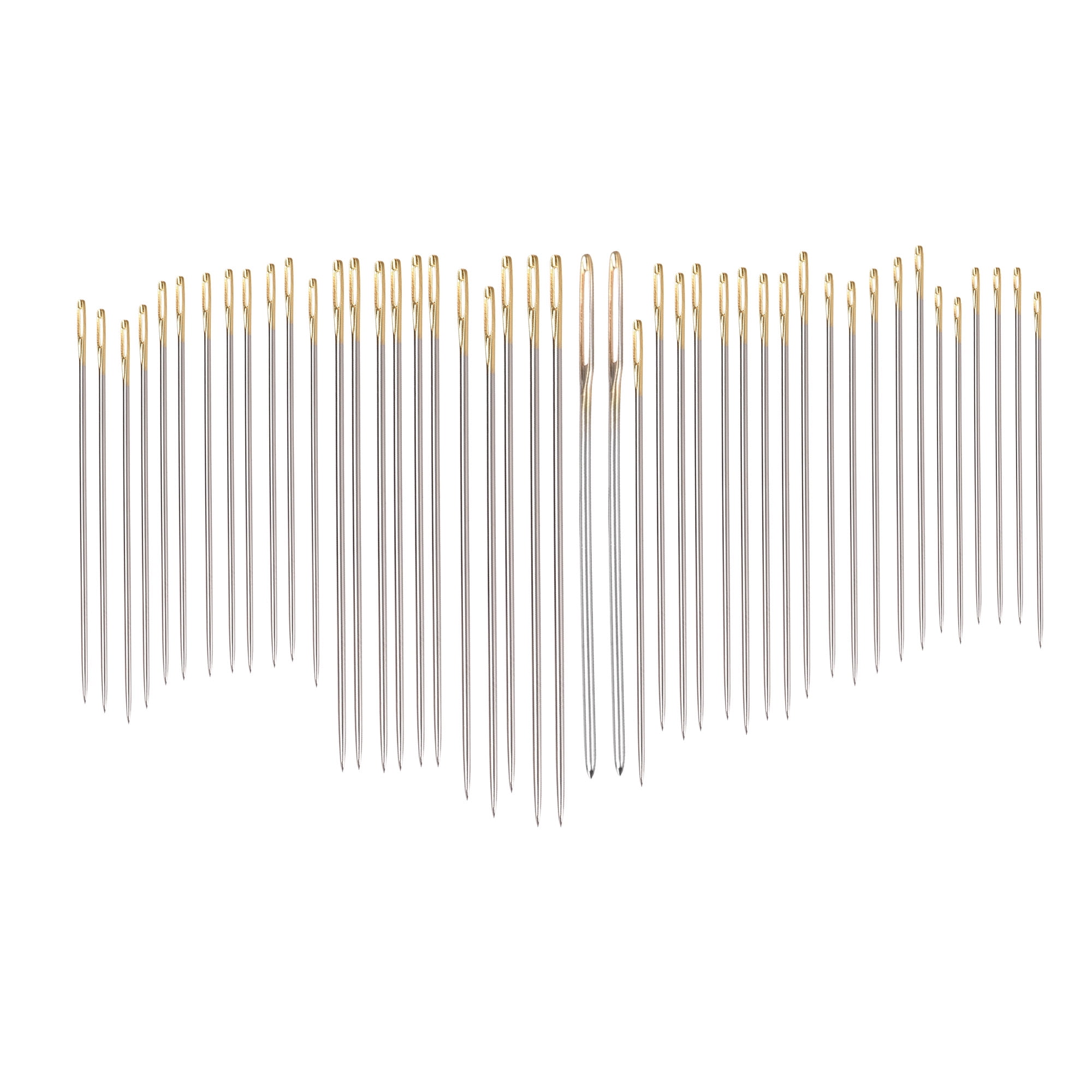 45pcs Hand Sewing Needles Assorted Large Eye Stitching Needles Sharp
