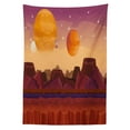 thumbnail image 3 of Ambesonne Outer Space Tablecloth Rectangular Table Cover, Planetary Graphic, 52"x70", Dried Rose Marigold, 3 of 4