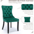 thumbnail image 4 of LegaHome Dining Room Chairs Set of 4, Modern Upholstered Velvet Dining Chair with Nailhead Trim&Solid Wood Legs, Tufted Button Padded Accent Chairs Set for Kitchen Dining Room Living Room, Green, 4 of 10