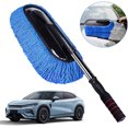 thumbnail image 4 of Cepillo de limpieza para coche de 33 pulgadas, retráctil, con mango telescópico de acero inoxidable, de microfibra antirayaduras, para camiones y SUV., 4 of 8