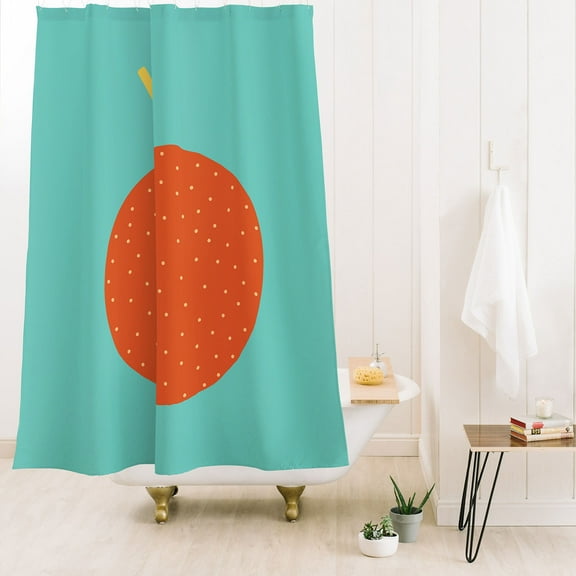 Society6 Alice Rebecca Potter Orange I Shower Curtain 71" x 74"