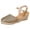 Gold, variant on Women's Espadrille Wedge Sandals Lightweight Closed Toe Slip on Platform Dressy Shoes Breathable Wide Width Walking Sandal White Size 7
