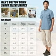 thumbnail image 2 of liyiyiyia Men's Button Short Sleeve Shirts for Fishing Hiking Outdoor Workwear Outdoor Quick Dry Sun Protection Button Work Shirt Casual Tops, 2 of 7