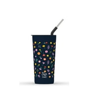 S'ip by S'well Vacuum Insulated Stainless Steel Takeaway Tumbler, Wildflower, 24 oz
