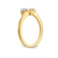 thumbnail image 6 of 14K Yellow Gold Ring Band Wedding Diamond Round Wrap, 6 of 7