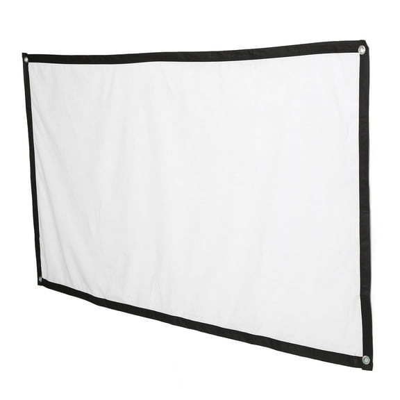 AMONSEE Outdoor Wall Mount 60" Projector Screen with 4 Hooks, White