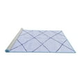 thumbnail image 2 of Ahgly Company Machine Washable Indoor Rectangle Solid Blue Modern Area Rugs, 2' x 4', 2 of 4