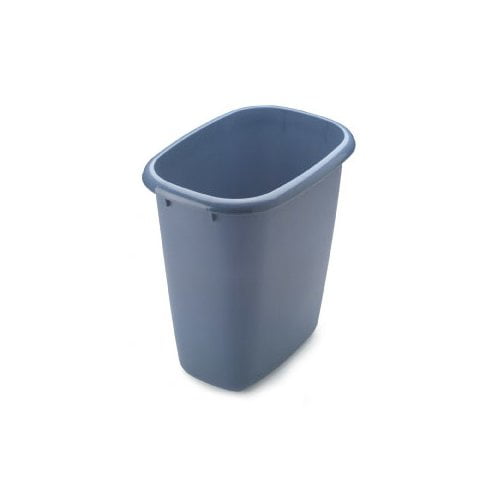 Rubbermaid Rectangular Waste Basket, 1.5 Gallon Blue Trash Can, for