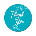 thumbnail image 1 of Darling Souvenir Round 45 Pcs Leaf Vines Thank You Stickers Turquoise Wedding Envelope Seal-1.6 Inches, 1 of 4