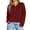 Red, variant on Naotn Womens Oversized Button Collar Hoodies Long Sleeve Hooded Pullover Sweatshirts Fall Casual Drop Shoulder Cropped Tops