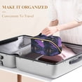 thumbnail image 3 of FORMRS Makeup Bag Travel Cosmetic Organizer for Women Fold Flat Zipper Pouch with Handle, Purple Street, 3 of 8