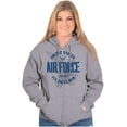 thumbnail image 3 of US Air Force Fly Fight Win Eagle Zip Up Hoodie Men's Women's Brisco Brands S, 3 of 6