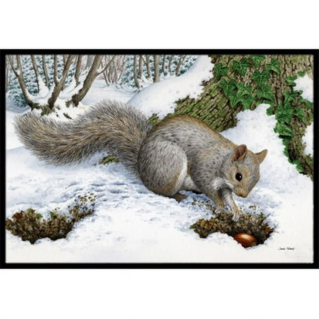 Carolines Treasures ASA2180JMAT Grey Squirrel Indoor or Outdoor Mat- 24 x 36