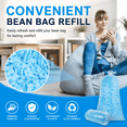 thumbnail image 5 of Bean Bag Filler, Shredded Memory Foam with Cooling Gel Particles, Bean Bag Refill & Pillow Stuffing for Couch Cushions, Dog Beds and Crafts (5 lbs), 5 of 11