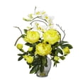 thumbnail image 2 of Peony & Orchid Silk Flower Arrangement, 2 of 3