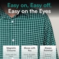 thumbnail image 5 of Joe & Bella Magnetic Button Shirt for Men, Adaptive Clothing for Men - Magnetic Closure Dress Shirts - Long-Sleeve, Tailored Fit, Hidden Magnets, Easy One-Hand Dressing, Stretch Cuffs, Green - XL, 5 of 6