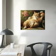 thumbnail image 4 of Orinice Fat cat with hamburger canvas wall art, funny fat cat, retro cat lying on the sofa, animal lover gift 20''X16'' 20x16in, 4 of 6