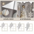 thumbnail image 5 of Gold Christmas Trees Elk Swag Valances for Windows, Kitchen Window Curtains Over Sink, Xmas Snowflakes Balls Grey Window Treatment Curtains for Living Room/Bedroom Curtains 2 Panel Sets 36"x45", 5 of 8