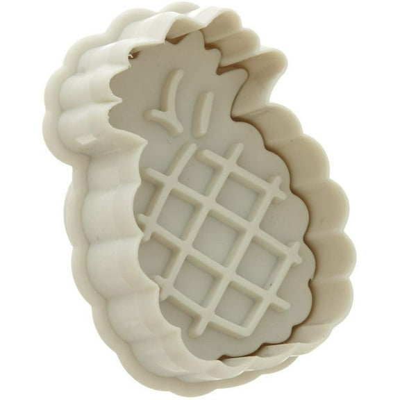 Ateco 1982 Pineapple Plunger Cutters, for Cutting Decorations & Direct Embossing, Spring-loaded Handle, Food Safe Plastic