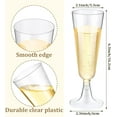 thumbnail image 3 of 200 Pack Champagne Flutes Plastic 5 Oz Plastic Wine Glasses Plastic Toasting Champagne Flutes for Wedding Party Disposable Plastic Champagne Glasses Cocktail Cups for Celebration (Clear), 3 of 11