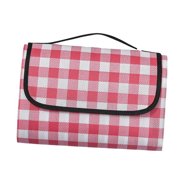 Manta de Picnic Resistente al Agua con Asa Rosa shamjiam