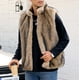 thumbnail image 4 of Ceisia Men's Loose Fit Faux Fur Stand-Collar Vest Gift, 4 of 9