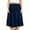 Dark Blue, variant on hotojiny Plus Size Midi Skirts for Women High Waist Pleated Skirts with Pockets Casual Fashion Knee Length Flowy Skirt