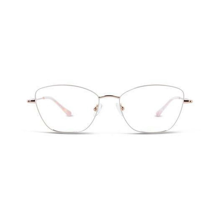 NEW QUILL White & Rose Gold BIRDIE Eyeglasses 51mm with Case  display picture 1