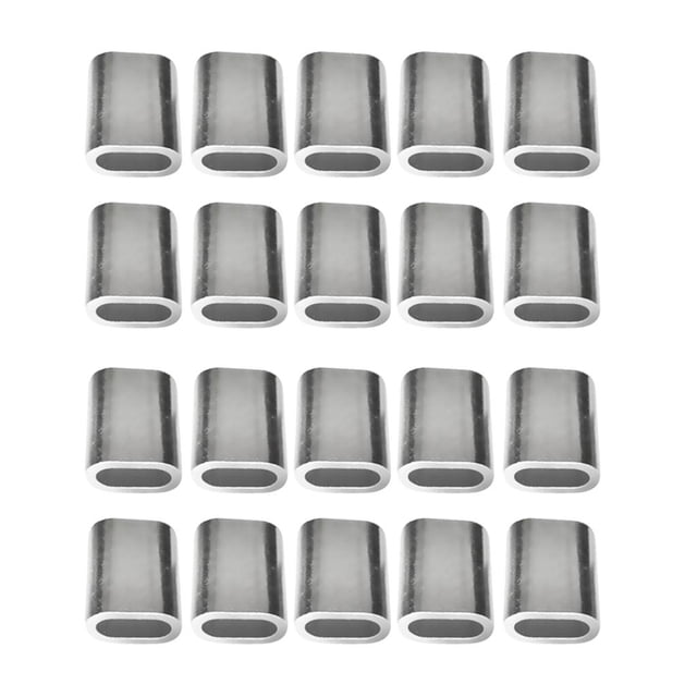 20 Piezas Férulas de Aluminio Resistencia Yotijar Férulas de cable de acero