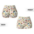 thumbnail image 4 of KLL Butterfly Flowers Pattern Workout Shorts for Women Scrunch Short Gym Yoga Running Sport Active Exercise Fitness Shorts, 4 of 8