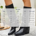 thumbnail image 3 of Fnooota Women's Knee High Boots, PU Non Slip Pointed Toe Pull On Fall Winter Shoes Black Size 6, 3 of 8