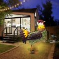 thumbnail image 1 of Estatuilla de pollo Granja Patio decorativo Hogar Luces solares al aire libre Jardín Verde 40x18x47cm Cola Estatua al aire libre, 1 of 8